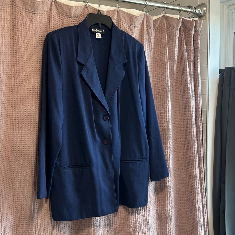 Ladies vintage navy blue jacket size 14